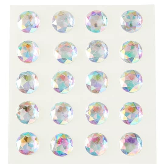 12 Packs: 20 ct. (240 total) Clear Iridescent Gem Bling Stickers by Recollections™